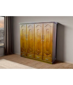 ARMOIRE MELDIANA 4 PTS 2TIRS (SAPELE-WHITE INSIDE